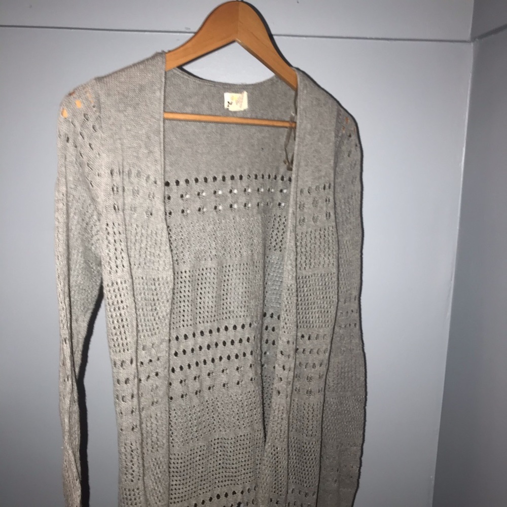 Mudd Grey Long Cardigan